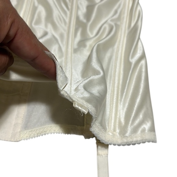 Va Bien NWT Vintage Womens Long Line Bustier Bra Convertible CREAM Corset 36D - Picture 4 of 10